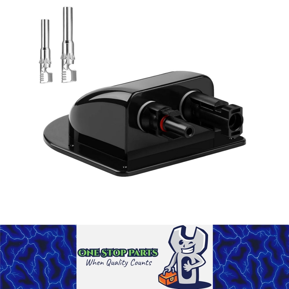 Black Waterproof Solar Panel Junction Box Ideal for Roof of Caravan (1pc)