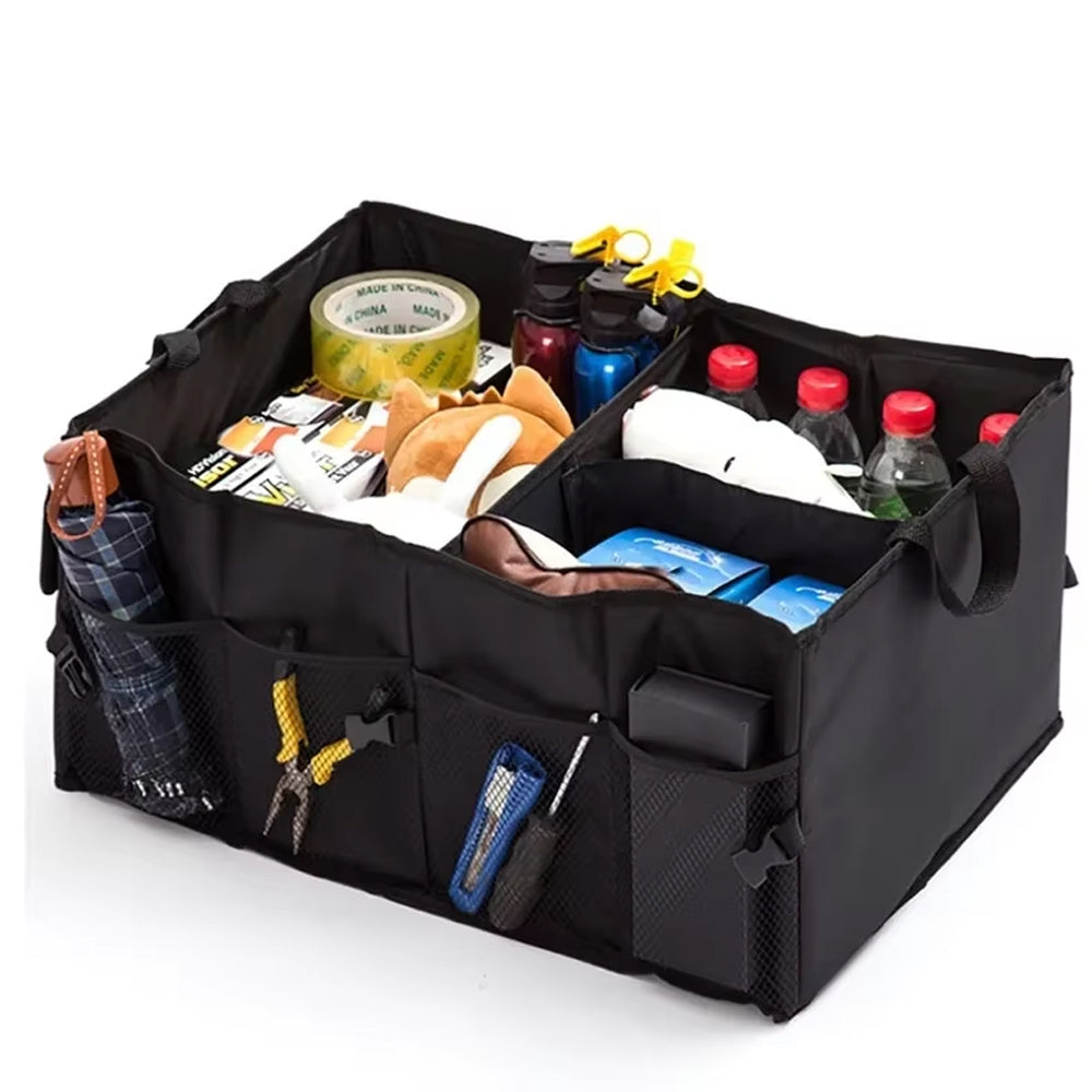 Car Storage Box Trunk Organizer Durable Collapsible Cargo Tool Trunk Storage Box
