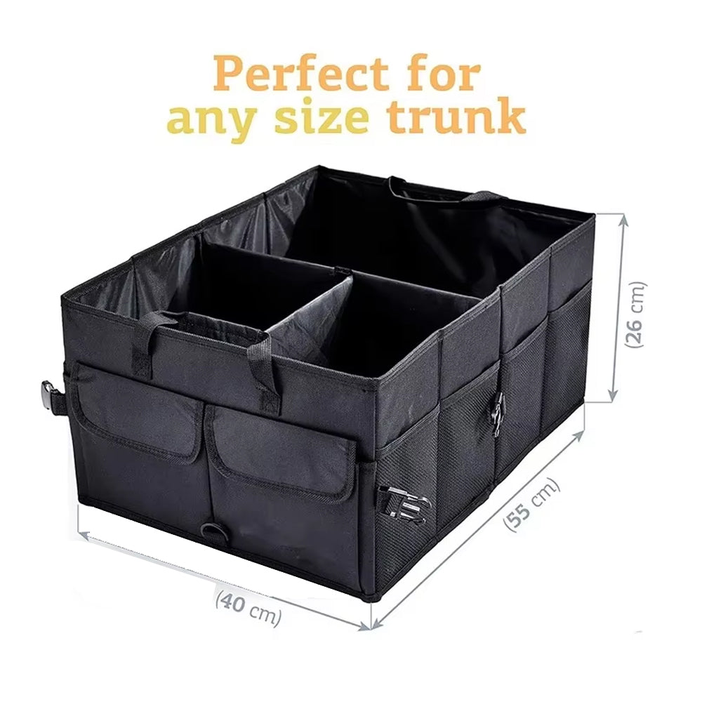 Car Storage Box Trunk Organizer Durable Collapsible Cargo Tool Trunk Storage Box