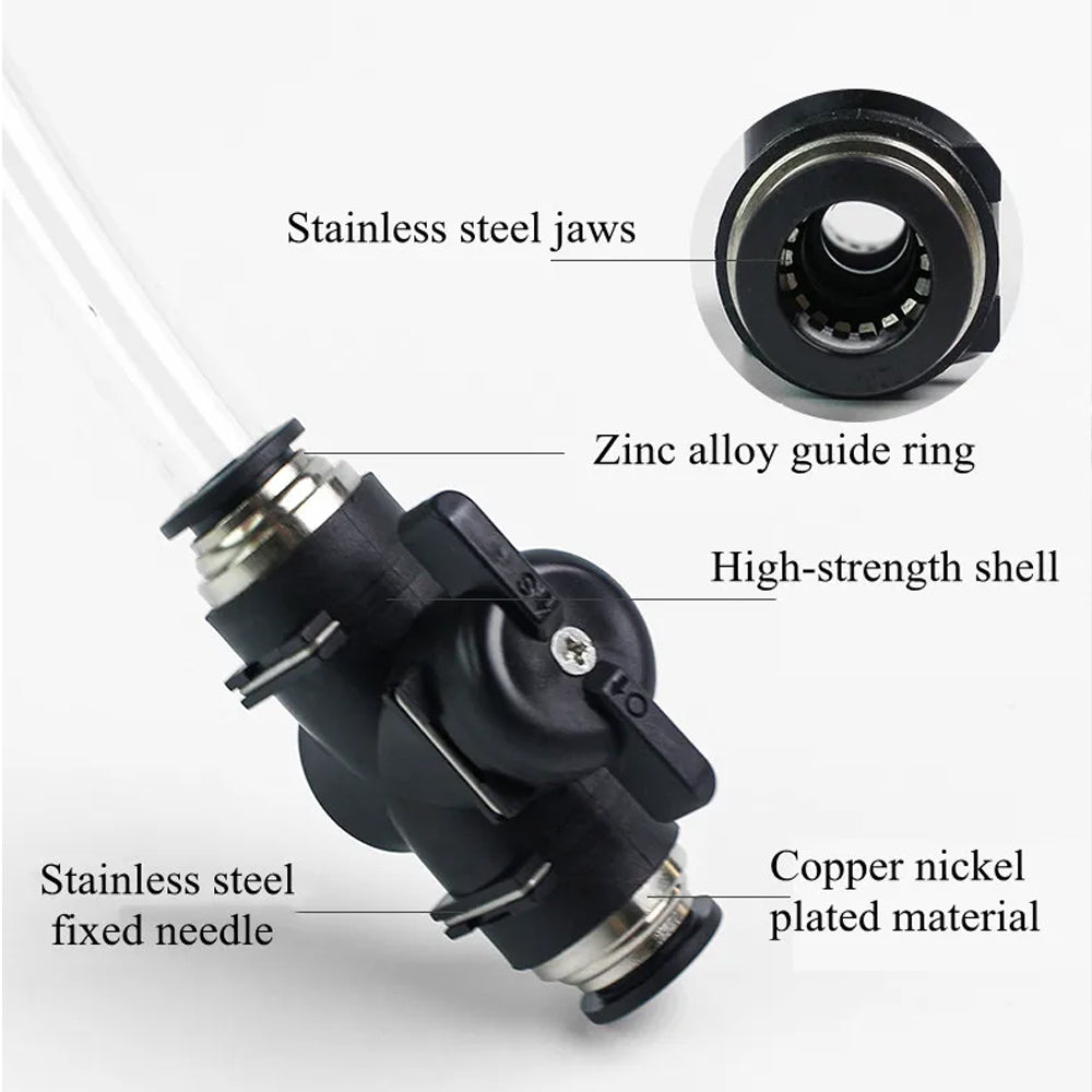 8mm Type BUC Push Connect Valve Pneumatic Ball Air Flow Control Valve Connector