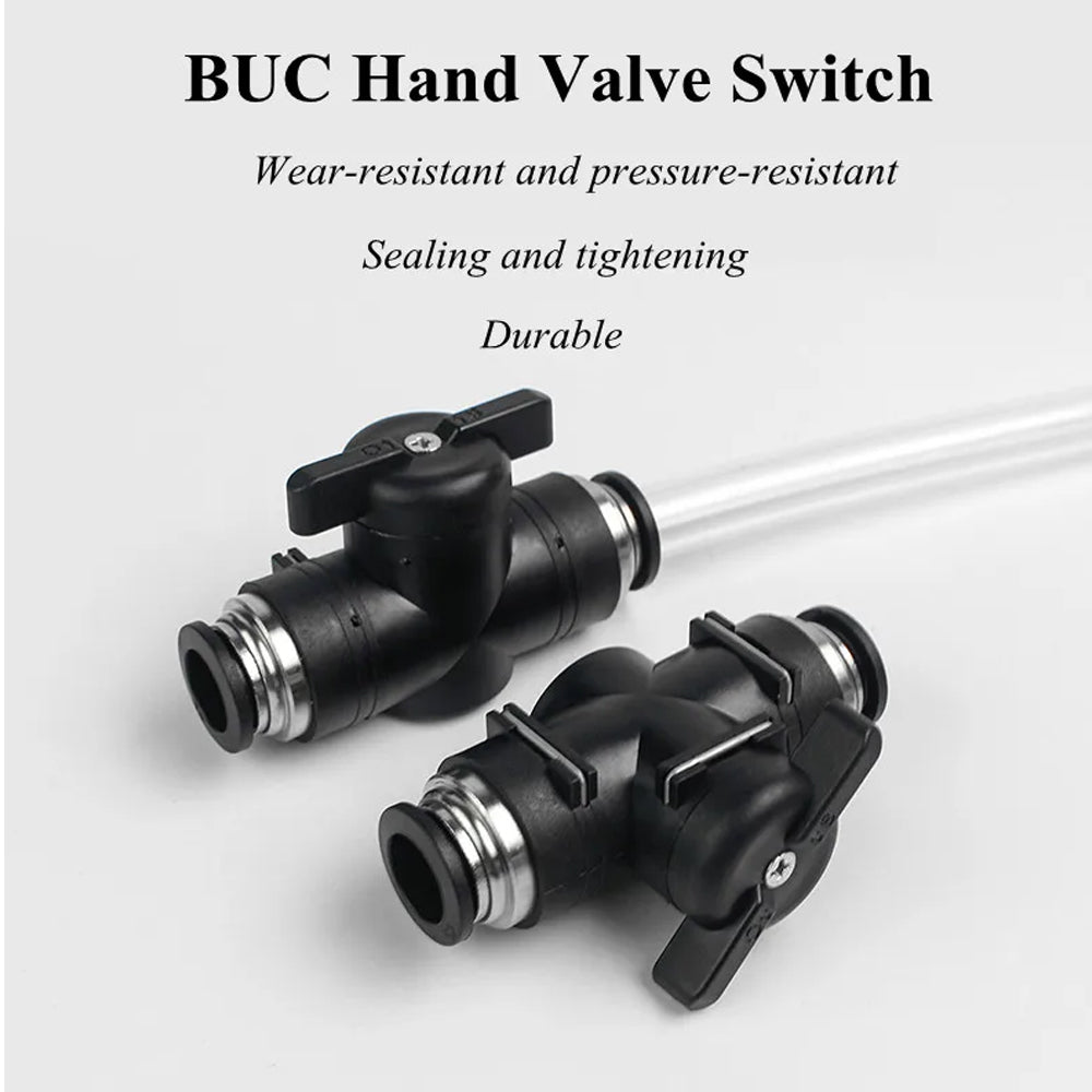 8mm Type BUC Push Connect Valve Pneumatic Ball Air Flow Control Valve Connector