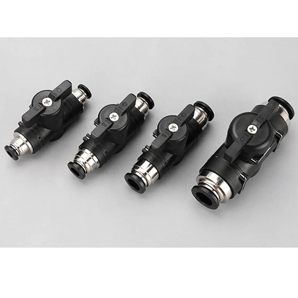 8mm Type BUC Push Connect Valve Pneumatic Ball Air Flow Control Valve Connector