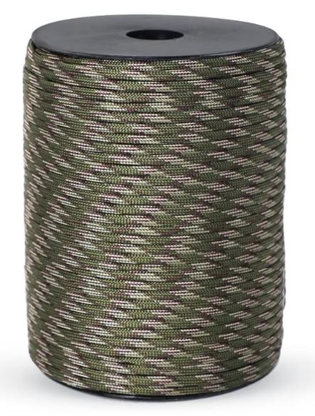 50m Army Green Camo 550lb Military 9 core Paracord Rope 4mm Outdoor Camping Rope