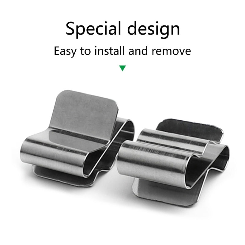 50 x Stainless Steel Cable Clips Solar Panel Wire Clip Easy Installation