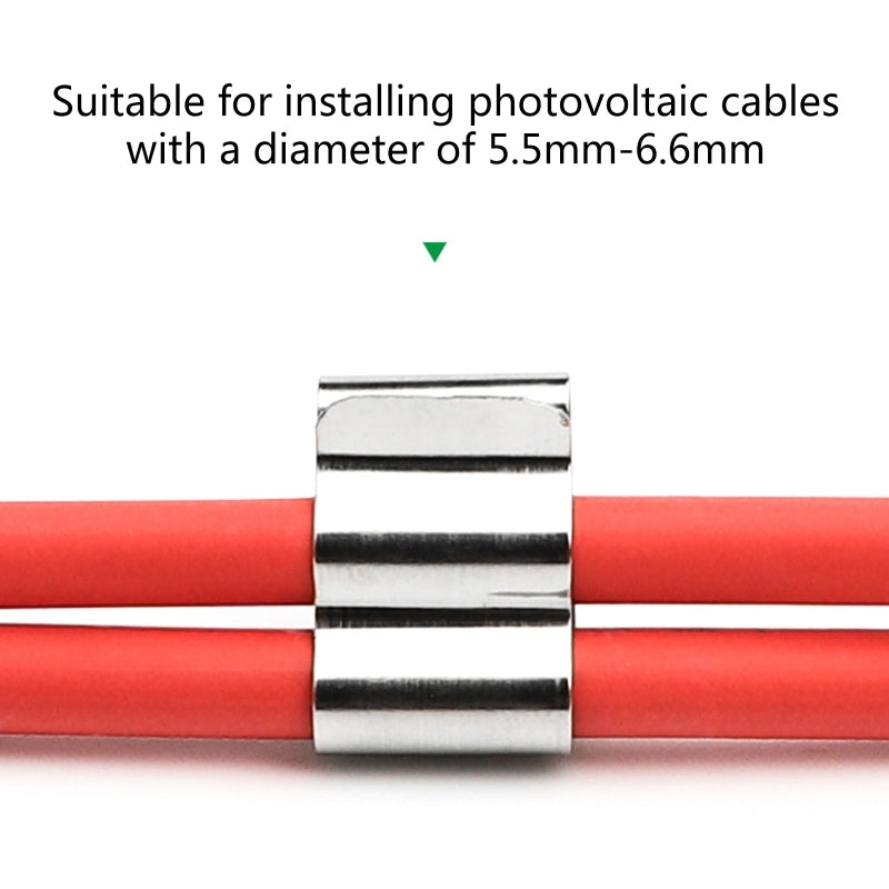 50 x Stainless Steel Cable Clips Solar Panel Wire Clip Easy Installation