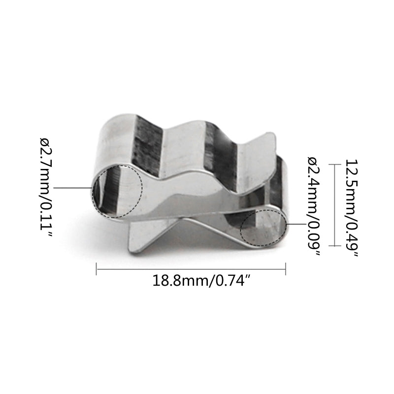 50 x Stainless Steel Cable Clips Solar Panel Wire Clip Easy Installation