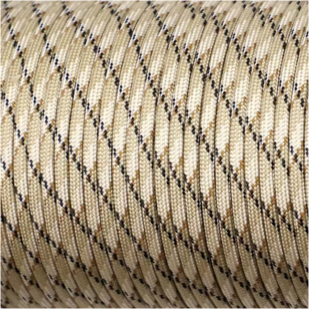 31m Camo Desert 650lb 9 Core Paracord Rope 4mm Parachute Cord Camping Rope