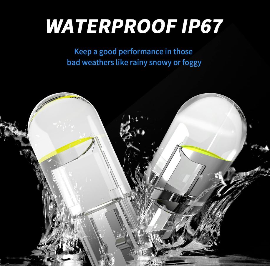 2 x Green T10 LEDs Dome Gel COB Ideal Parker Dome and Dash Lights (2pcs)