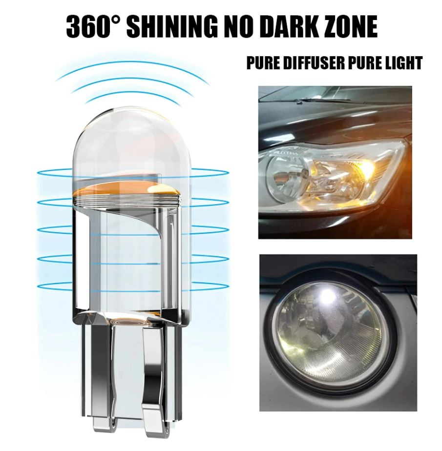 20 x Cool White T10 LEDs Dome Gel COB Ideal Parker Dome and Dash Lights (20pcs)