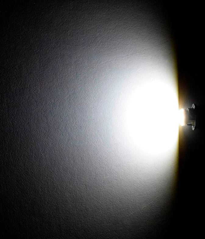100 x Cool White T10 8SMD 1206 High Brightness LEDs Flat Face 12v (100pcs)