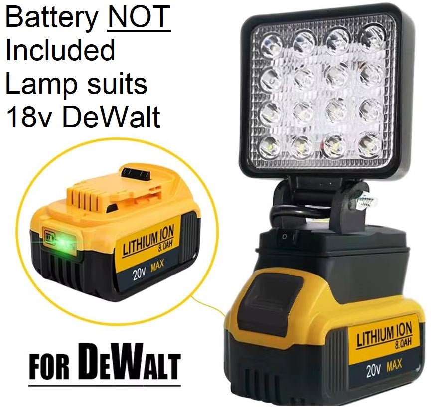 Spot light with on/off switch for Dewalt 18v Battery Super Bright Spot Light 1pc