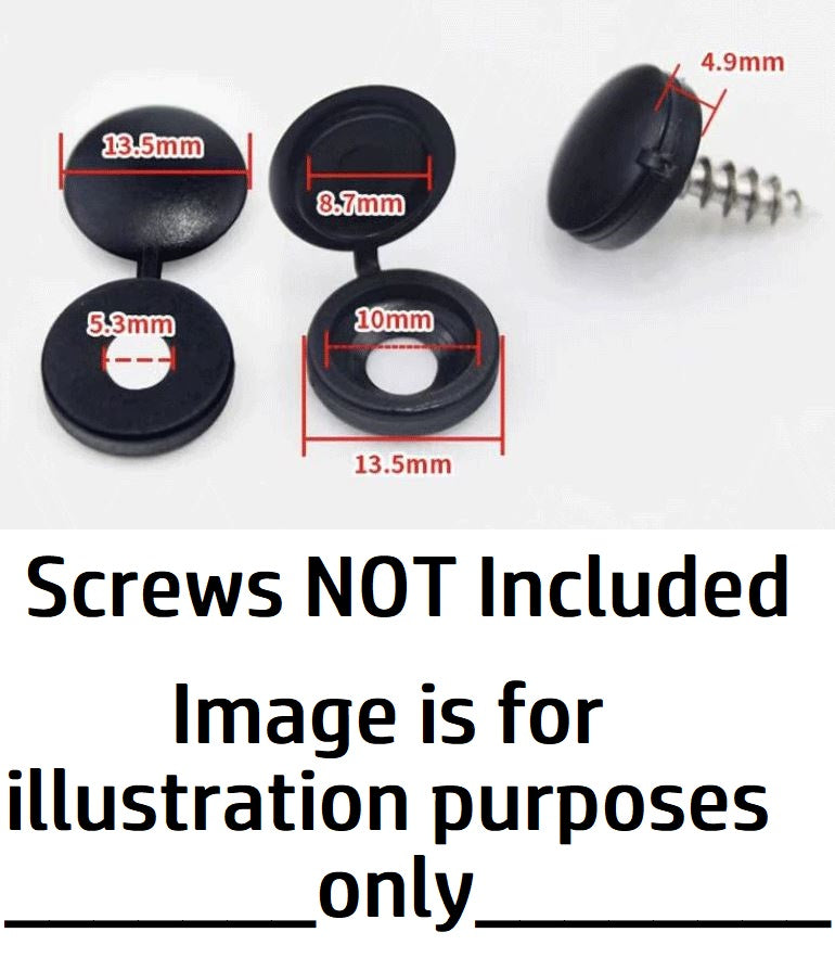 100 x Dark Brown screw covers Bulk Screw Cap Covers with Lid (100pcs)