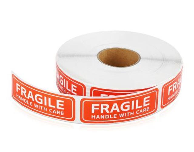 100 x Fragile Stickers Please Handle With Care 1 x 3 Inch 25mm x 75mm (100pcs)