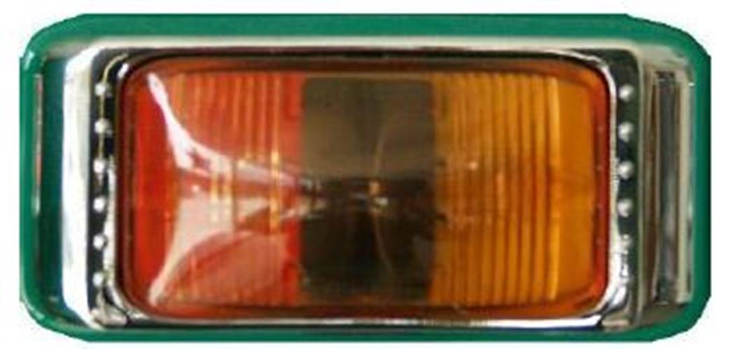10 LARGE LED SIDE MARKER LIGHTS SIDE LAMPS AMBER RED WITH CHROME BODY (10pcs)