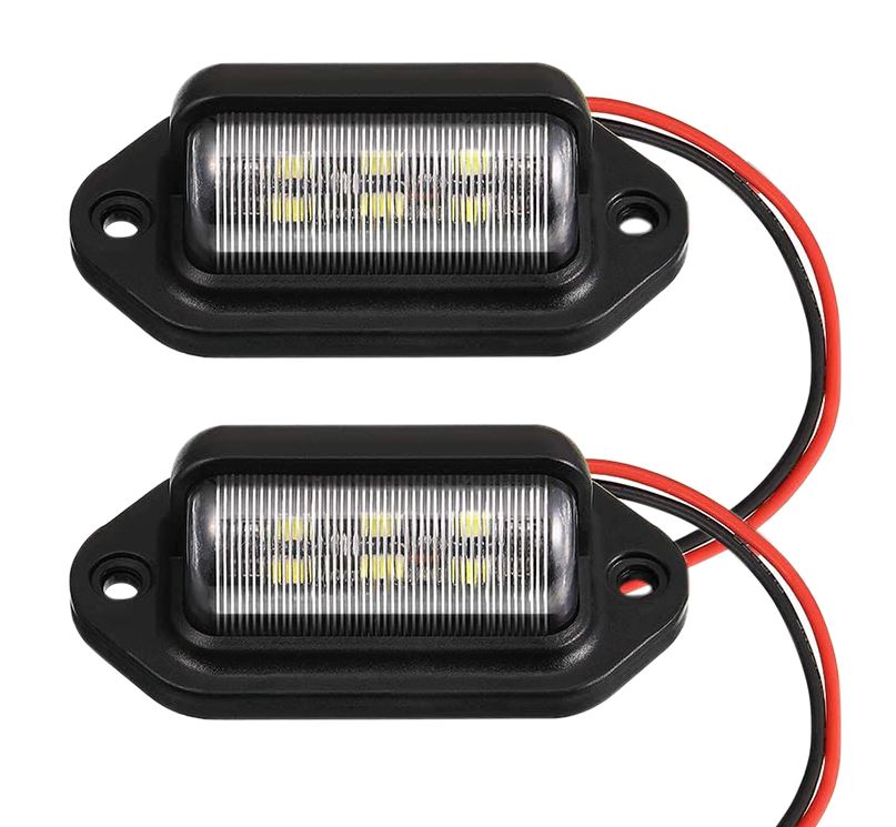 2 x LED Number Plate Lamps Multivolt 12-24v Durable Waterproof Lamps (2pcs)