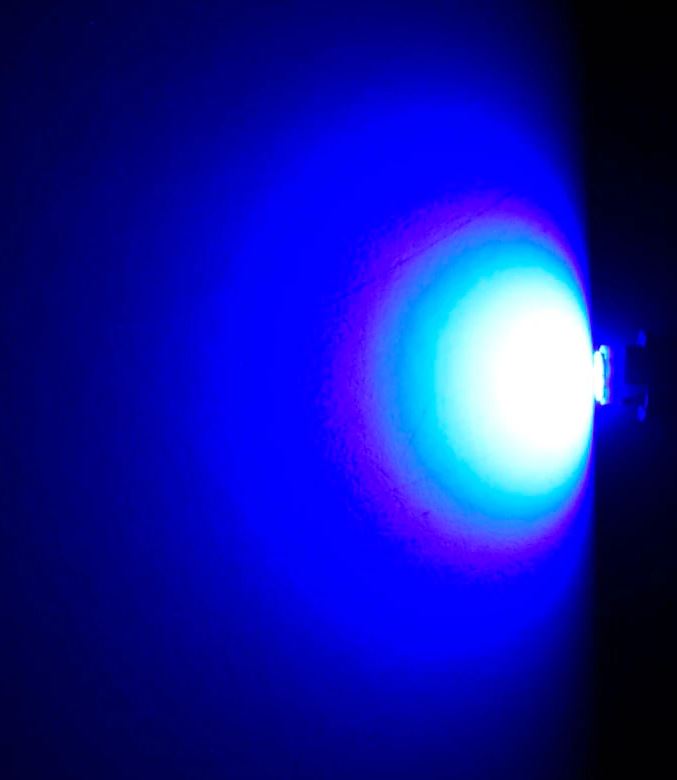 10 x BLUE T10 8SMD 1206 High Brightness LEDs Flat Face 12v (10pcs)