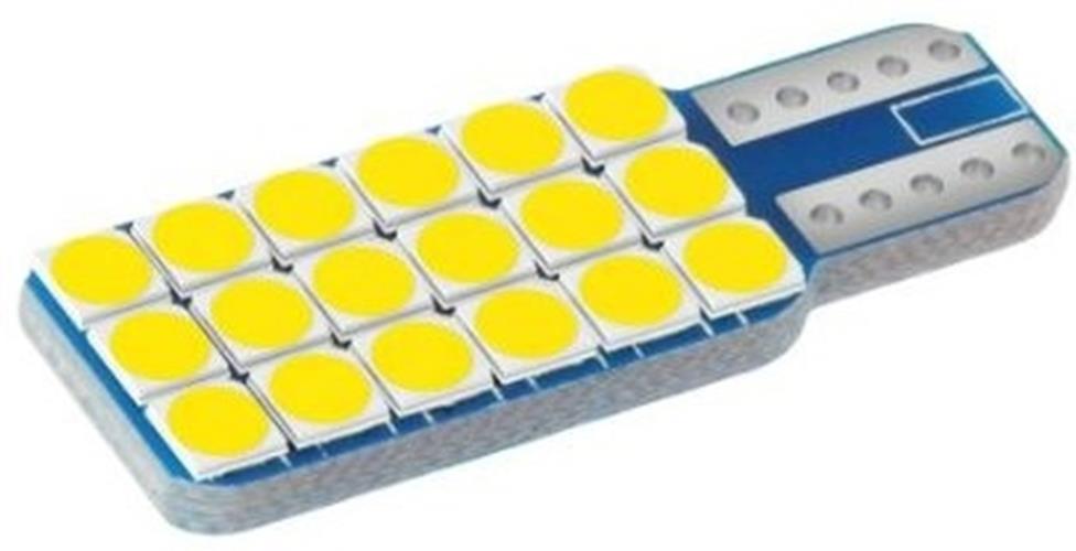 10 X T10 Warm White single sided 18SMD Super Bright LEDs for Interior (10pcs)