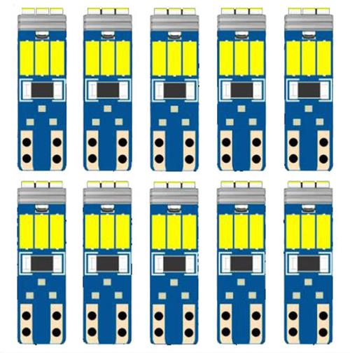 10 x Cool White T5 Super Bright Canbus 9smd 200 Lumens LEDS FOR DASH (10pcs)
