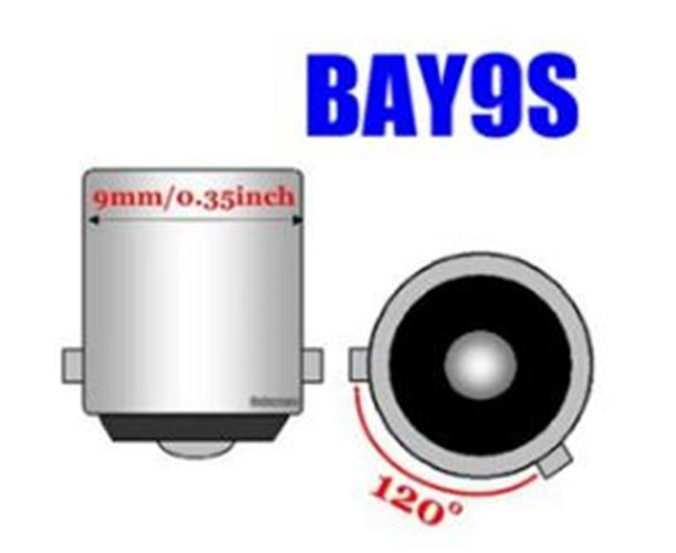 10 x Cool White BAY9S 9SMD NON POLARITY SUIT PARK INTERIOR LIGHTS (10pcs)