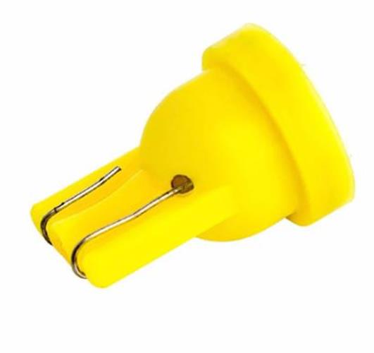 100 x YELLOW T10 8SMD 1206 High Brightness LEDs Flat Face 12v (100pcs)