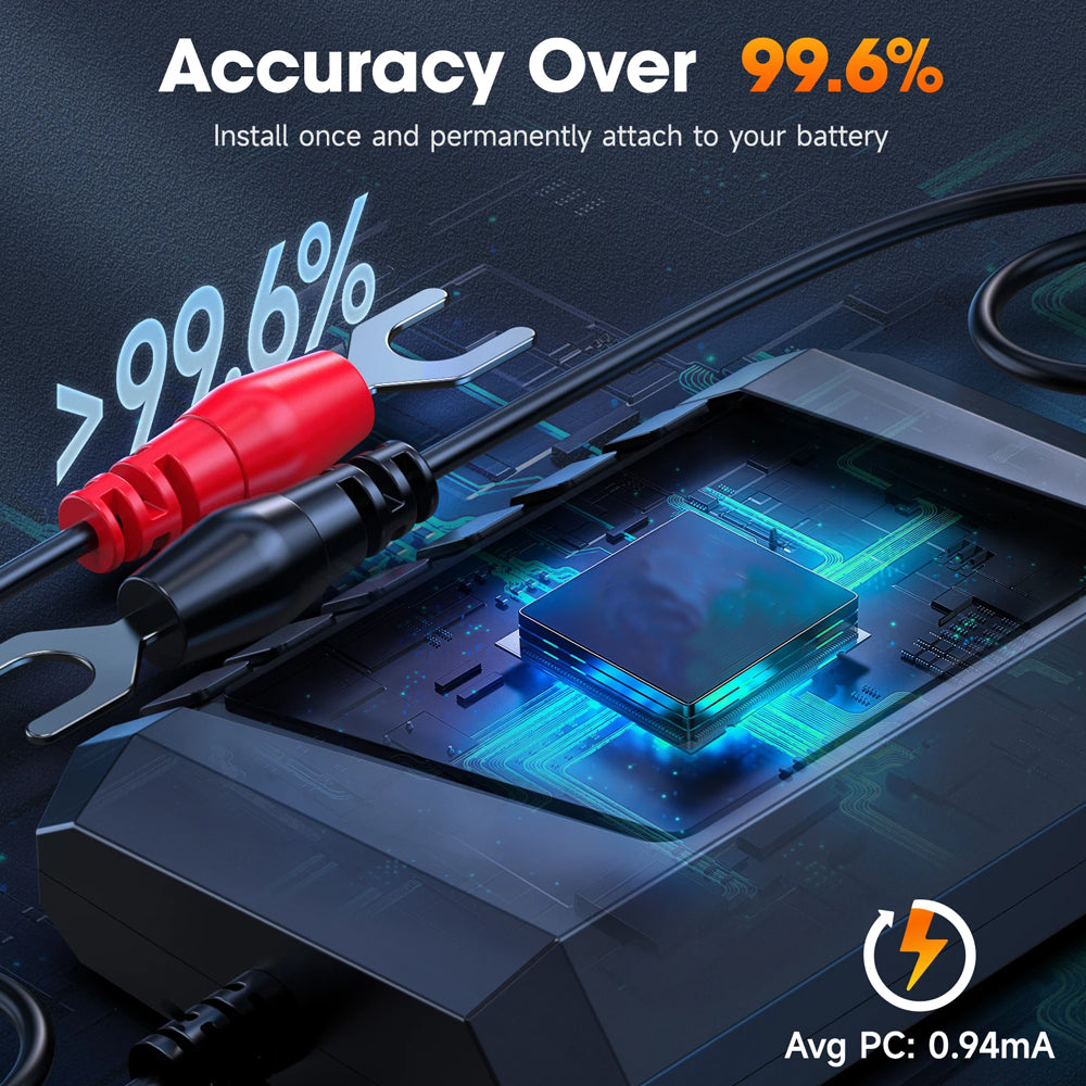 Car Battery Monitor 12V-24V Battery Tester SOC Battery Health Analyzer Tools