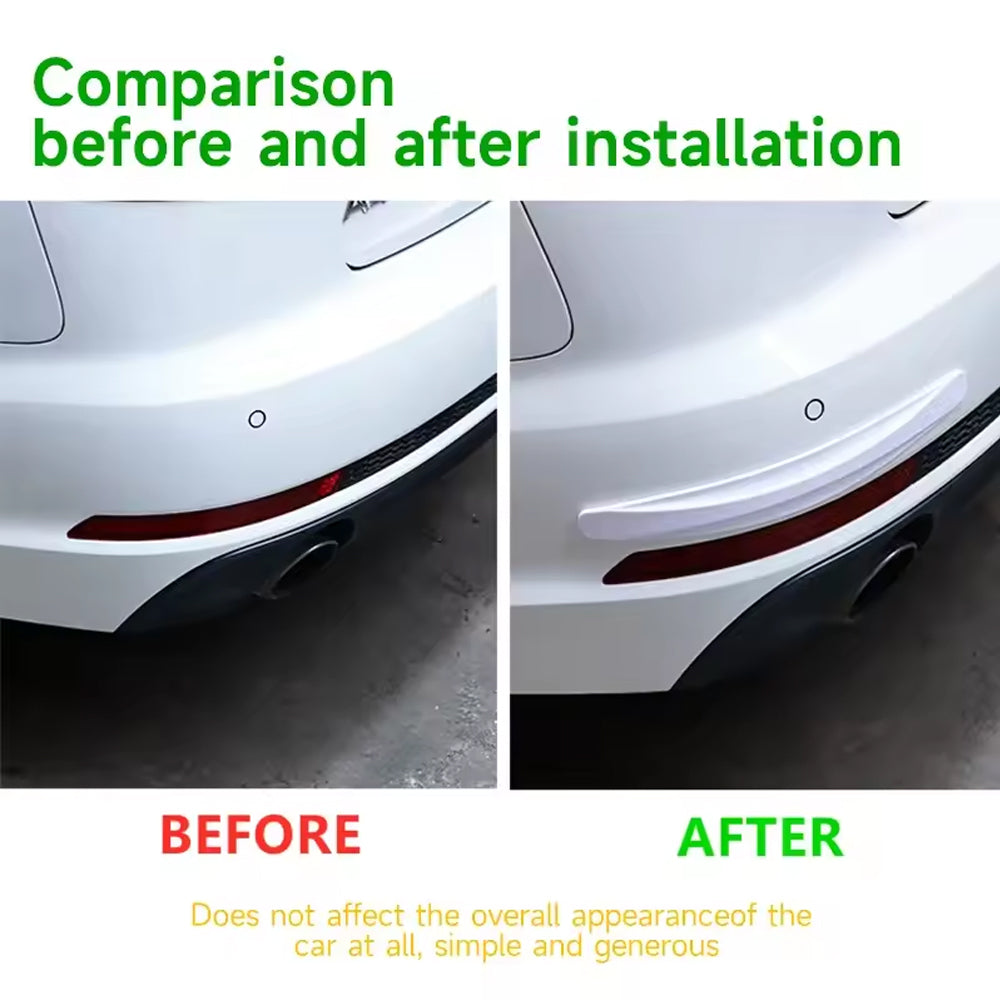 2 x Black Car Bumper Protector Strip Guard Corner Scratch Collision Protector