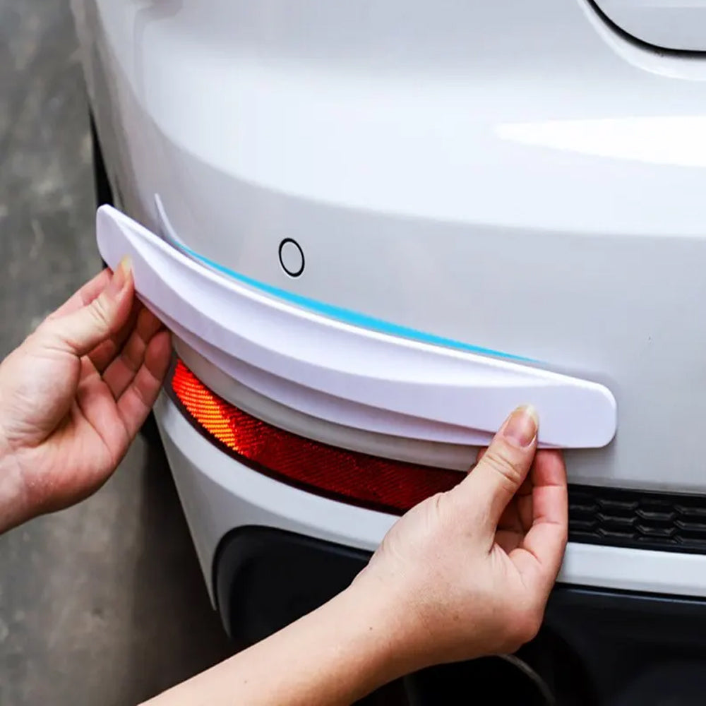 2 x Black Car Bumper Protector Strip Guard Corner Scratch Collision Protector
