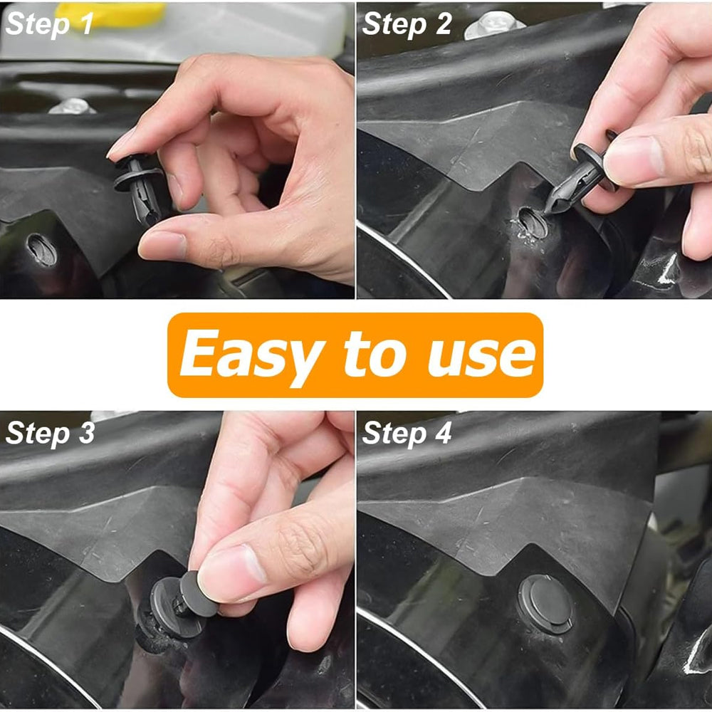 100 x Car Fender Door Trim Panel Push Fasteners Rivet Clips Bumper Retainer Clip