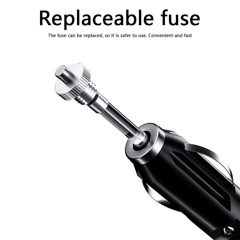 12V-24V Car Cigarette Lighter Plug Male Connector 20A Fused with 1.5M Wire