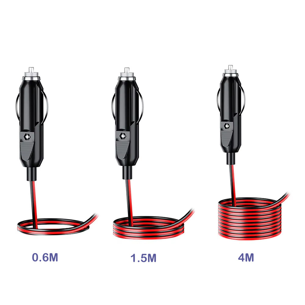 12V-24V Car Cigarette Lighter Plug Male Connector 20A Fused with 1.5M Wire