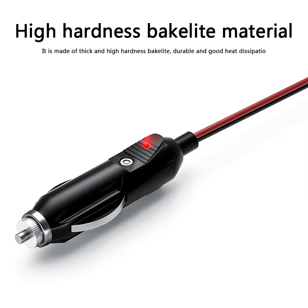 12V-24V Car Cigarette Lighter Plug Male Connector 20A Fused with 1.5M Wire