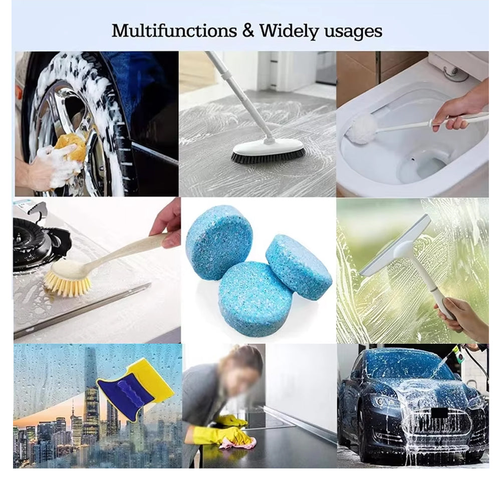 50 x Car Windscreen Cleaner Effervescent Tablets Car Wiper Glass Washer Tablets
