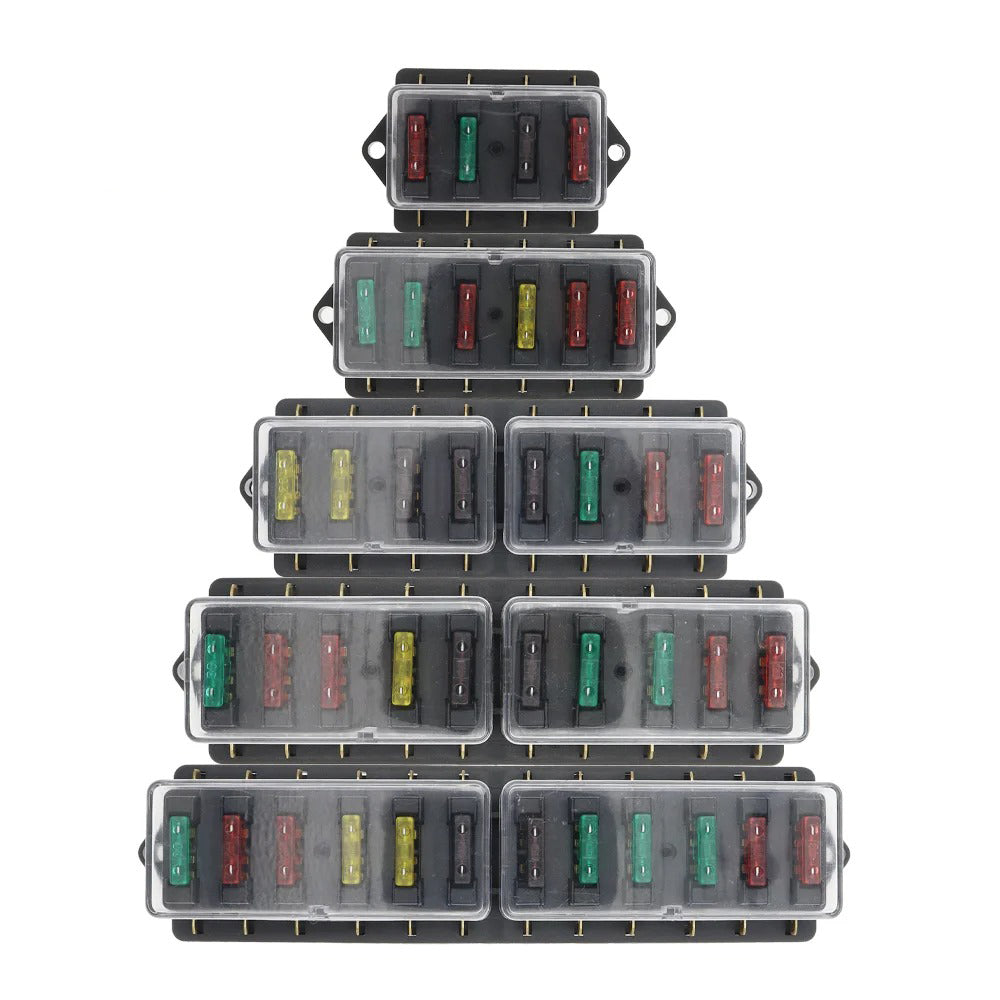 1 x 12 Standard Blade Fuse Holder Individual in and Out Circuits for Caravan 4wd