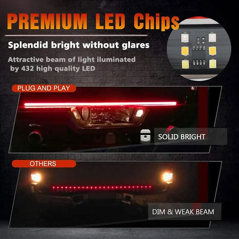 12V 1.2M Car LED Brake Turn Signal Light Flowing Dynamic Rear Tail Strip Lamp