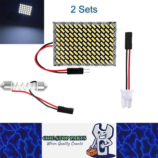 2 x Car LED Interior Reading Lamp Dome Light Adhesive Back with T10 Festoon Base