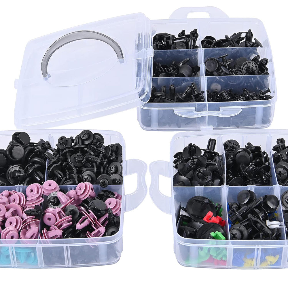 680pcs Car Push Retainer Clip Fastener 23 Sizes Bumper Fender Door Trim Rivet