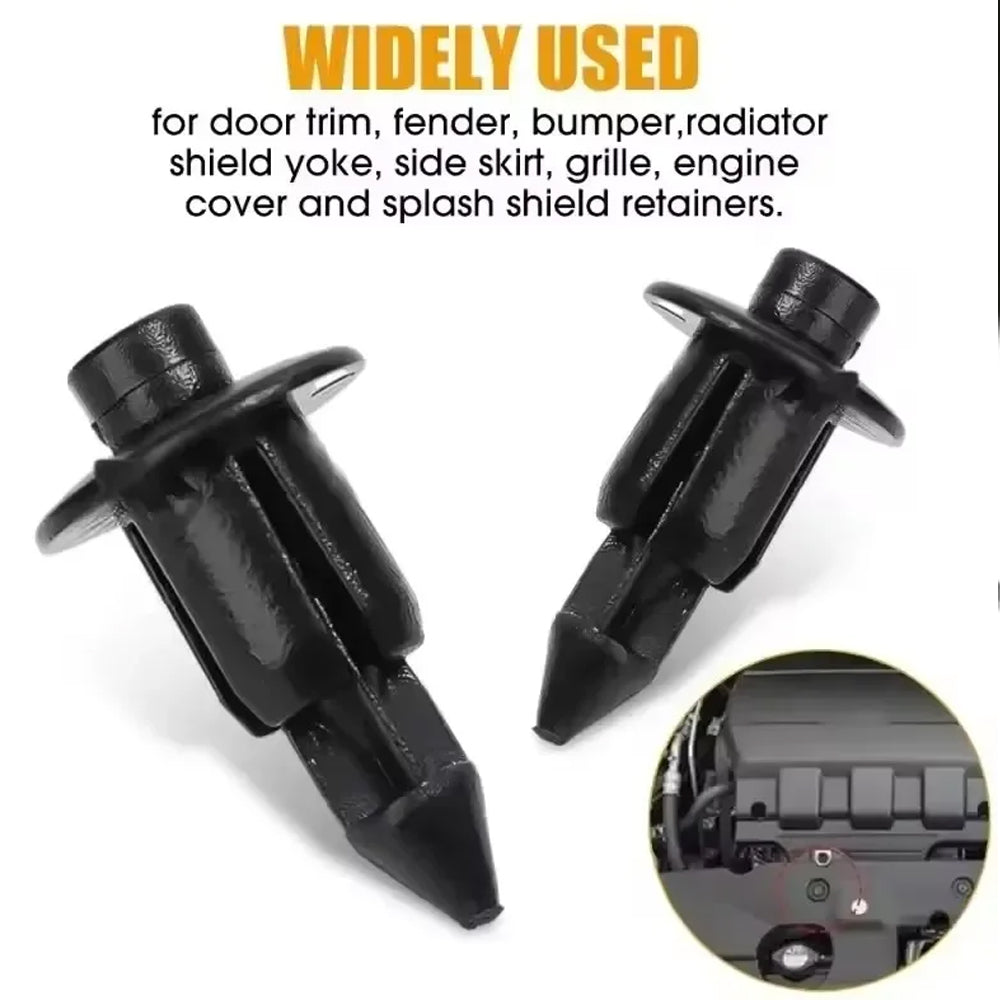 100pcs 6mm Car Push Retainers Clip Bumper Trim Fender Fastener Rivet for Honda