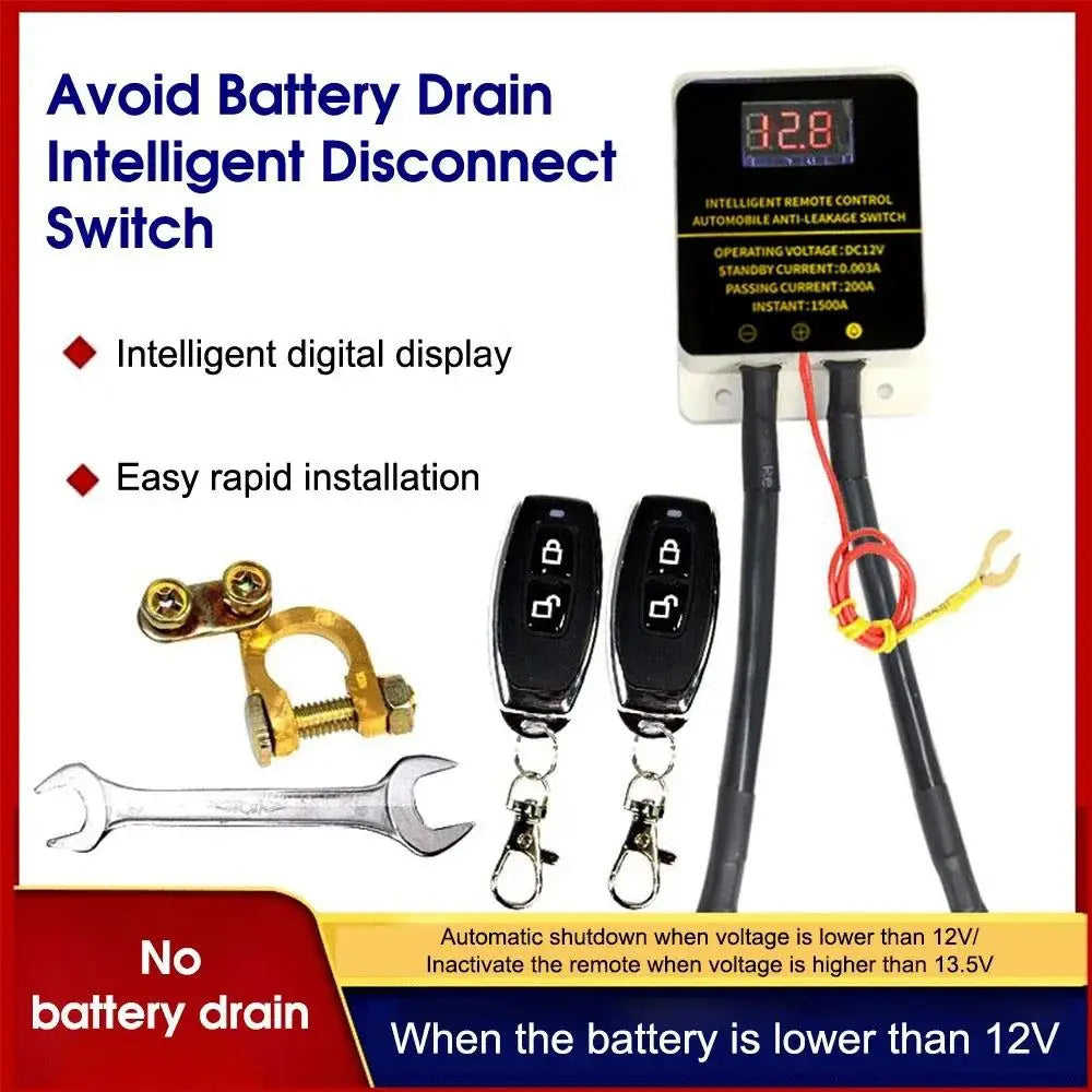 12V Car Remote Battery Disconnect Switch Cutoff Battery Relay with Anti-Leakage