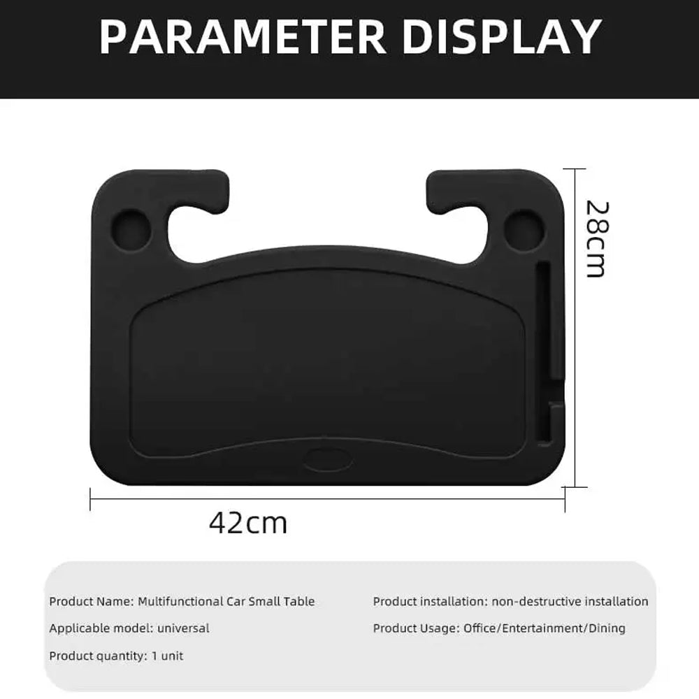 Black Car Dining Table Reading Table Tray Holder Fit for Car Steering Wheel