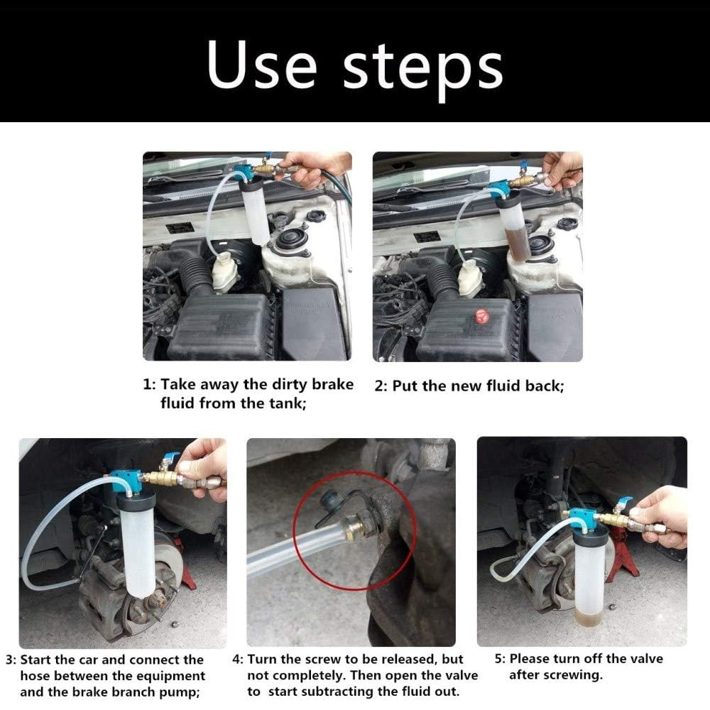 Car Vacuum Brake and Clutch Fluid Extractor Drained Bleeder Oil Replacement Tool