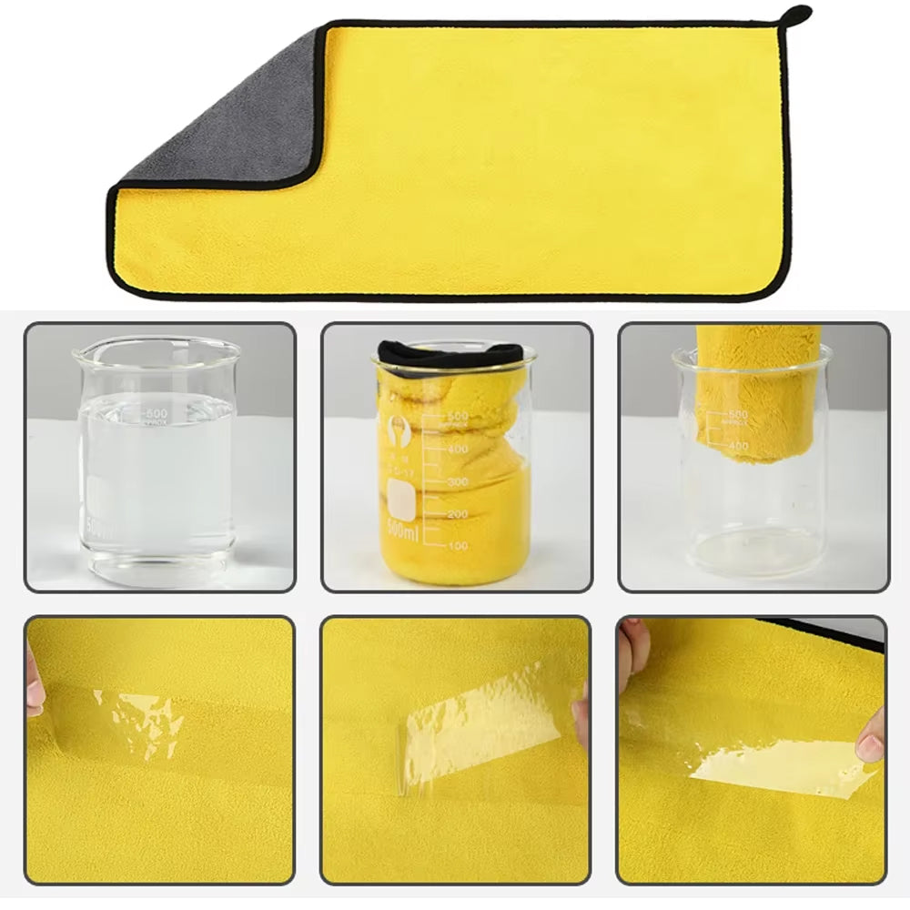 30x60cm Car Washing Towel 600GSM Microfiber Clean Towel Cloth Car Drying Towel
