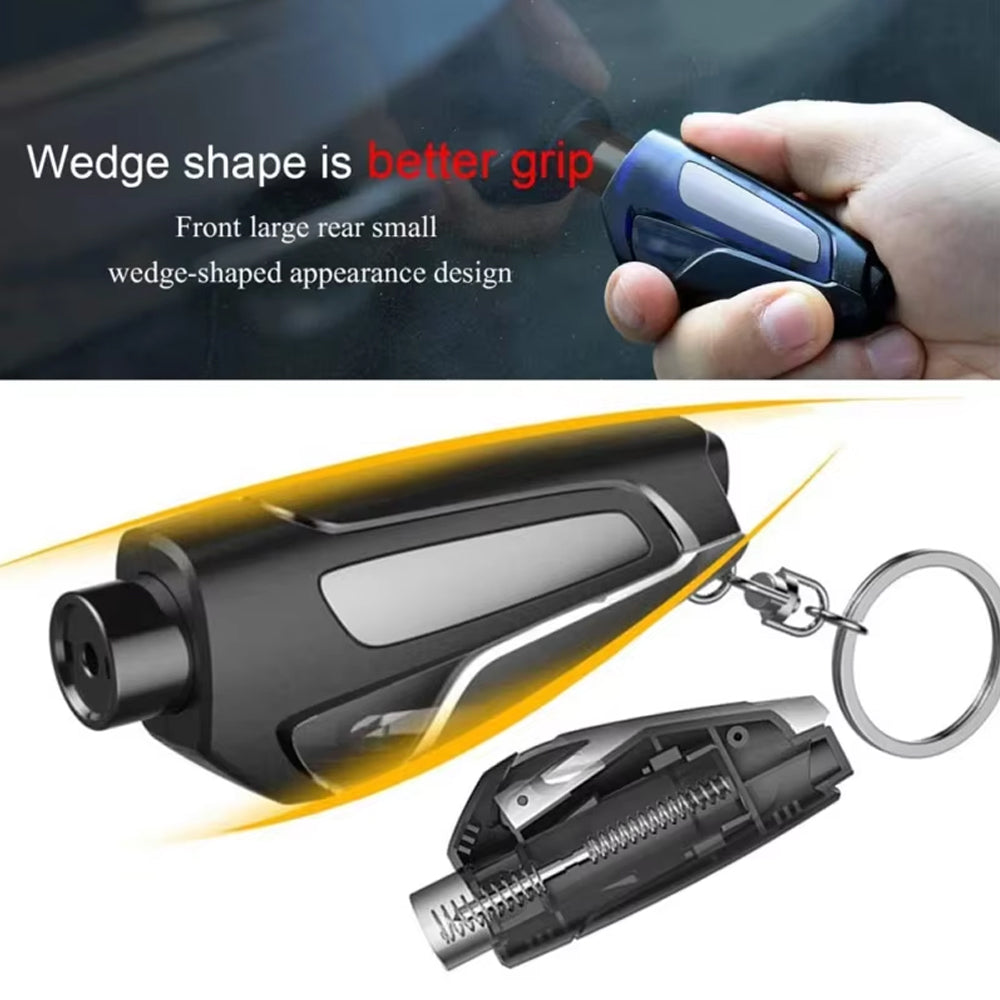 Car Safety Hammer Window Breaker Glass Breaker Seat Belt Cutter Blue Pro Hammer