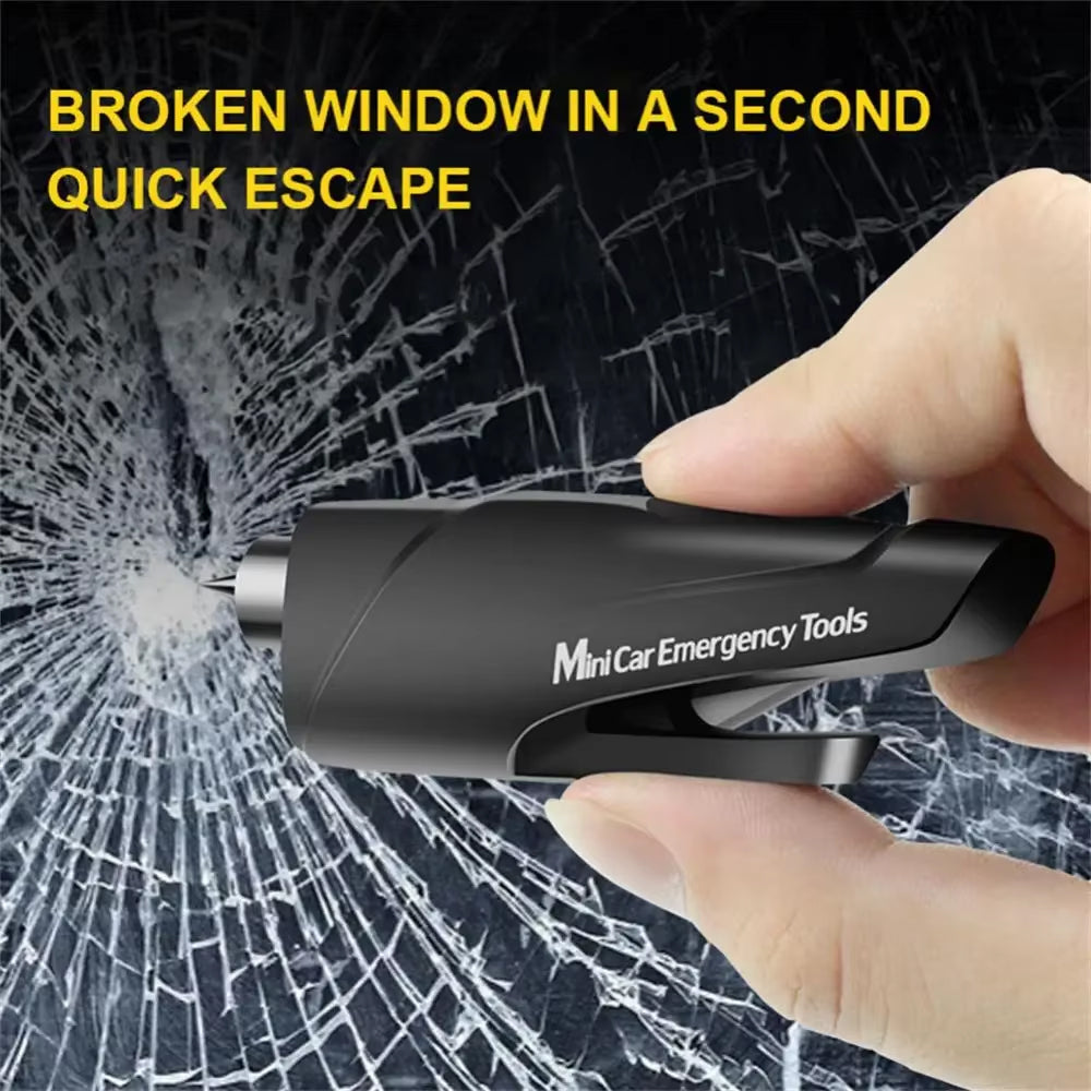 Car Safety Hammer Window Breaker Glass Breaker Seat Belt Cutter Tool Blue Hammer