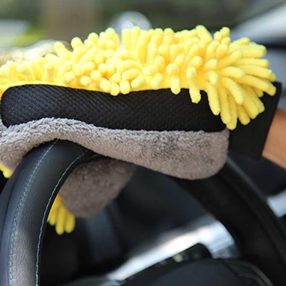 Car Wash Glove Microfiber Chenille Glove Car Cleaning Brush Double-faced Glove