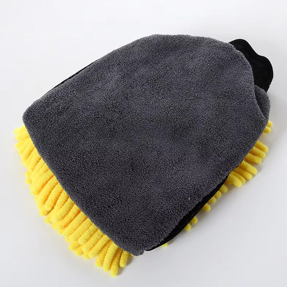 Car Wash Glove Microfiber Chenille Glove Car Cleaning Brush Double-faced Glove