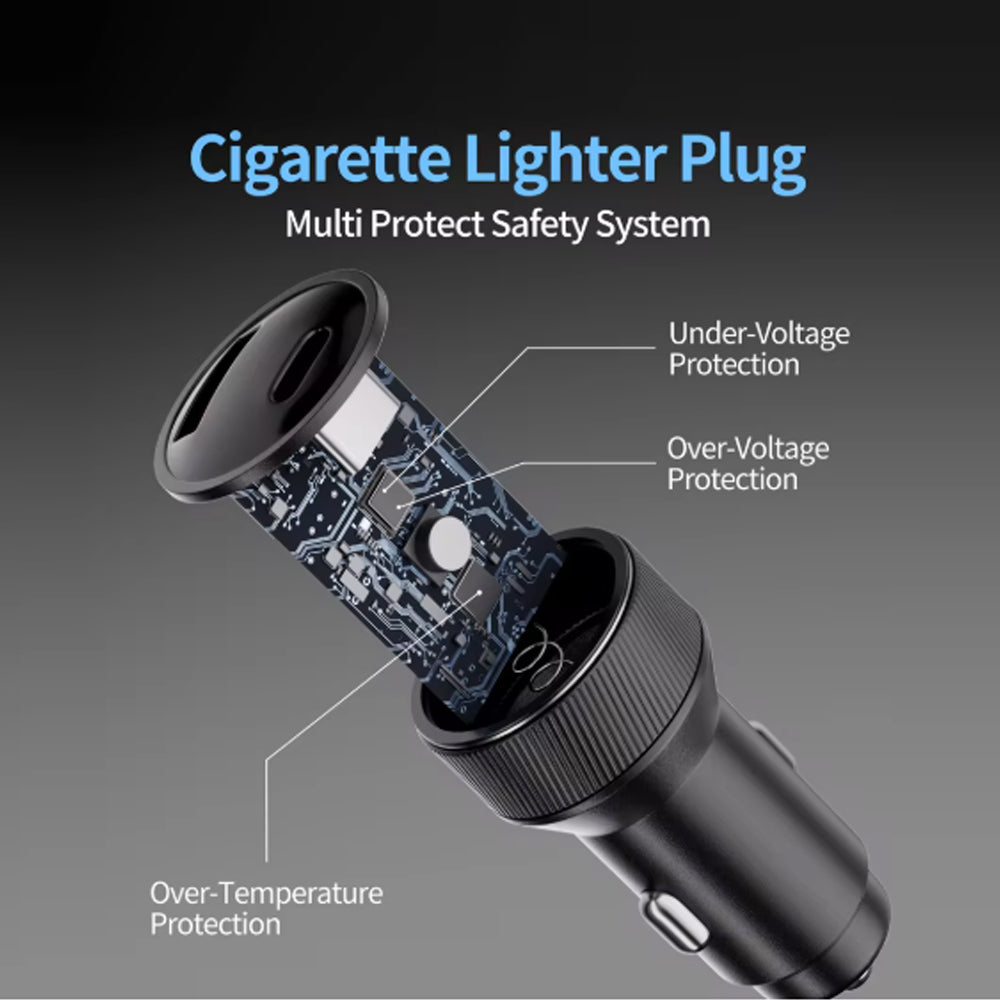 3M Cigarette Lighter Adapter to DC Power Cable USB Type-C Volt for Starlink Mini