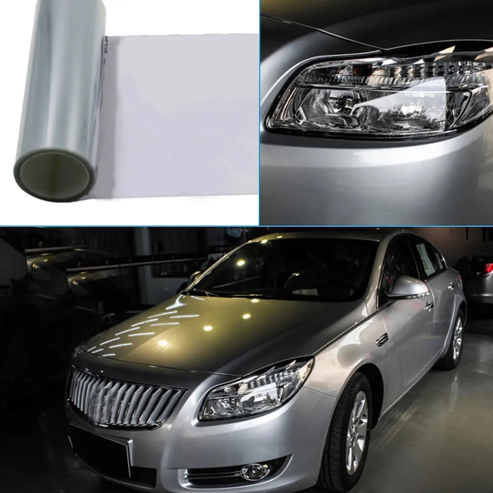 Transparent PVC Tint Film Wrap for Headlights and Tail Lamps 30cm x 200cm