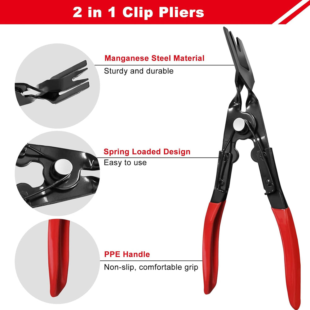 3pcs Car Panel Clip Removal Plier Trim Fastener Rivet Removal Tool Pry Tool Set