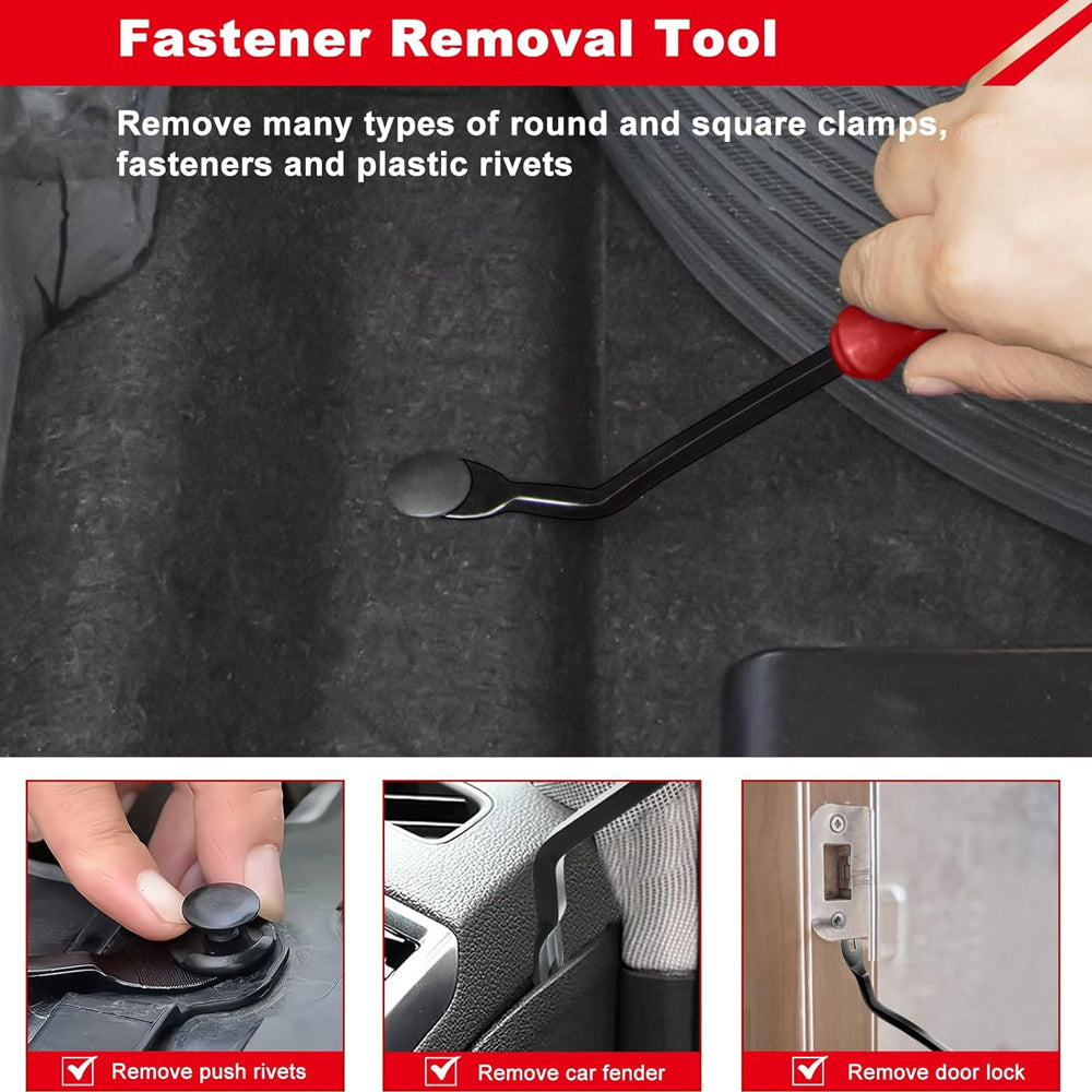 3pcs Car Panel Clip Removal Plier Trim Fastener Rivet Removal Tool Pry Tool Set