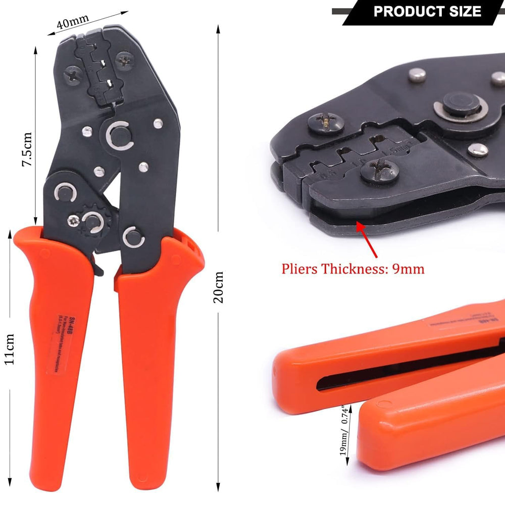 1 x Wire Crimping Plier for 2.8/4.8/6.3 mm Spade 26-16AMG Wire Crimping Tool